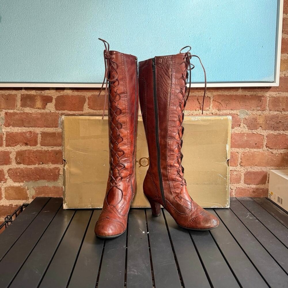 Crown by Born Winnie Victorian Lace-Up Heeled Boot with Box